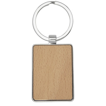 Porte-clés rectangulaire Mauro en bois de hêtre